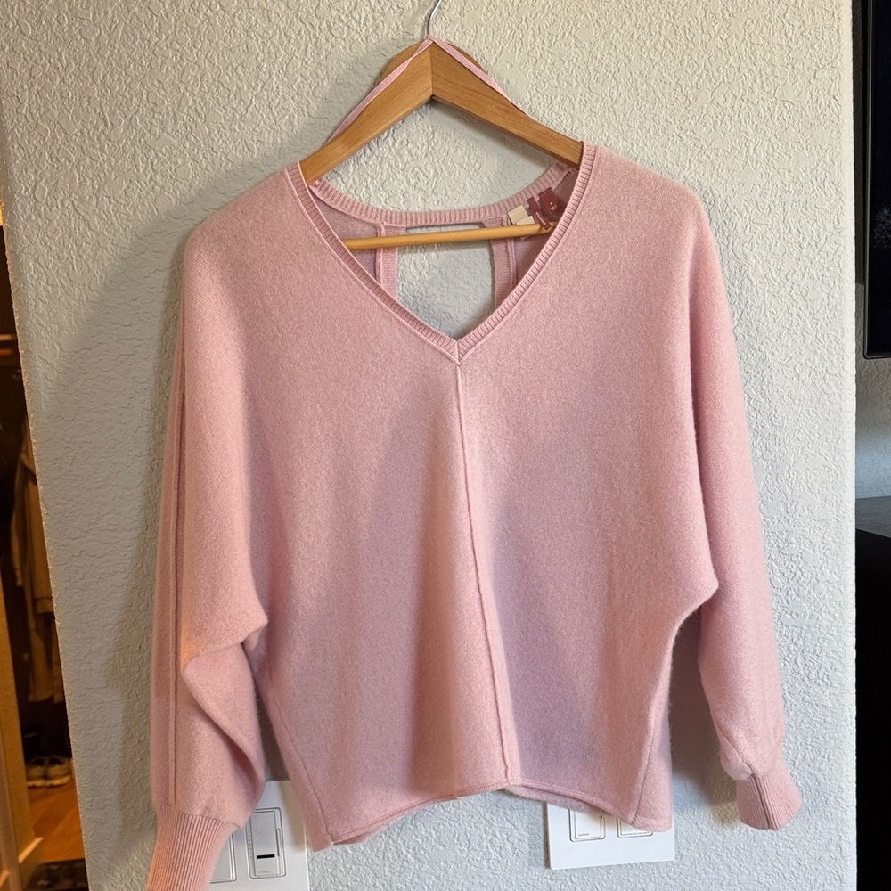 Pilcro Soft Pink V-Neck Sweater